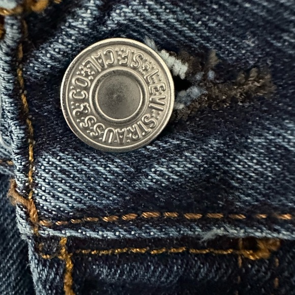 Levi's 501 Button Fly Straight Jeans Hemmed Waist 31" Inseam 28.5" - Picture 5 of 11